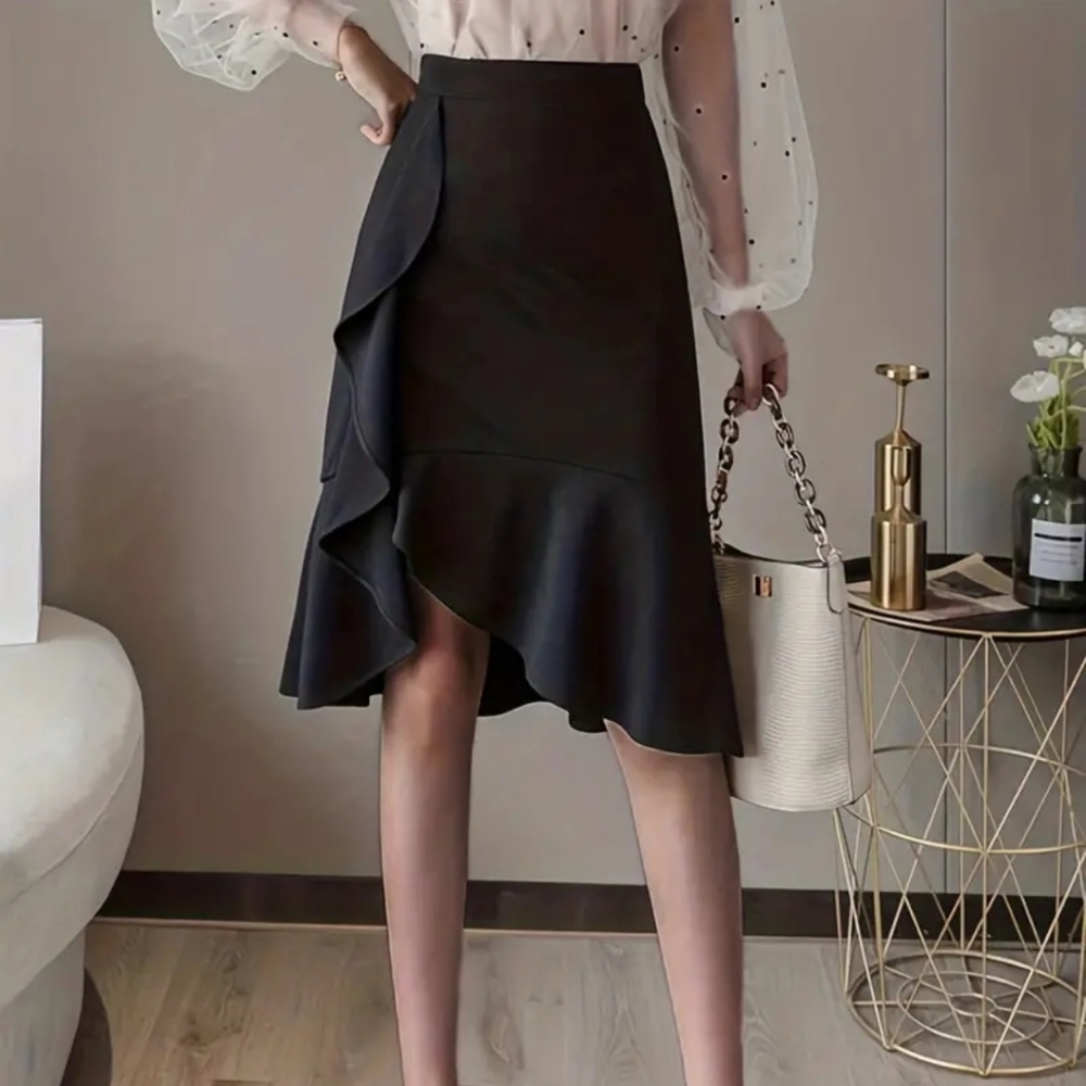 Black Asymmetrical Skirt Size Medium